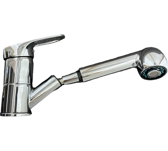 Изображение товара Смеситель для кухни ALOUTE однорычажный с выдвигающейся лейкой, монтаж на одно отверстие, крепление на шпильке, гибкая подводка 1/2. цвет хром A3133