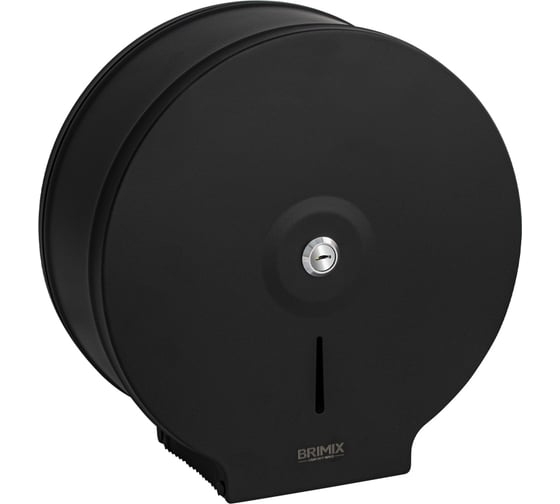 Изображение товара Диспенсер Brimix для туалетной бумаги, с ключом, из нержавеющей стали, цвет ЧЁРНЫЙ. 9920
