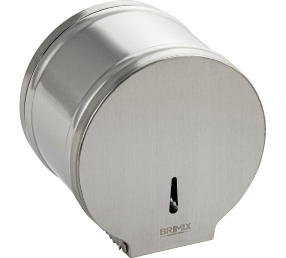 Изображение товара Диспенсер для туалетной бумаги BRIMIX малый, барабан, нержавеющая сталь, цвет сатин 9199