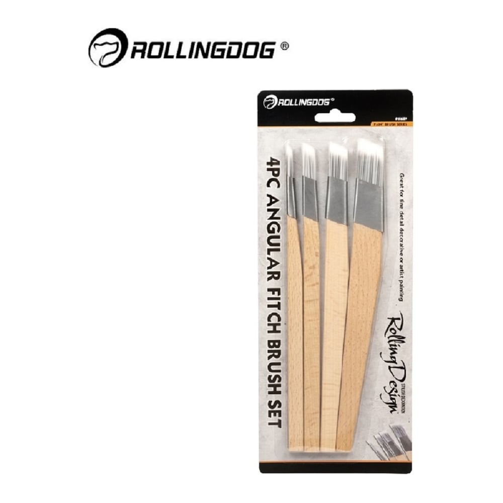 Изображение товара Набор кистей филеночных Rollingdog Professional 4 шт синтетика для ЛКМ