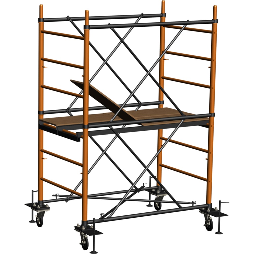 Изображение товара Вышка-тура РИНСТРОЙ РИН Вектор-Лайт 2 м с колесами и винтовыми опорами