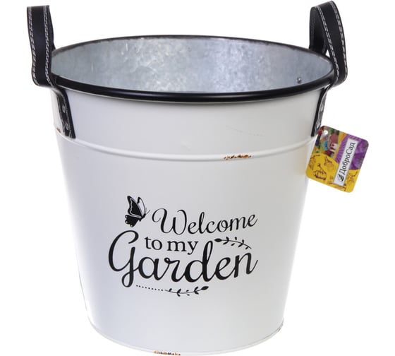 Изображение товара Кашпо для цветов Добросад MY GARDEN Ведро с ручками, 26x24см, 452-1236