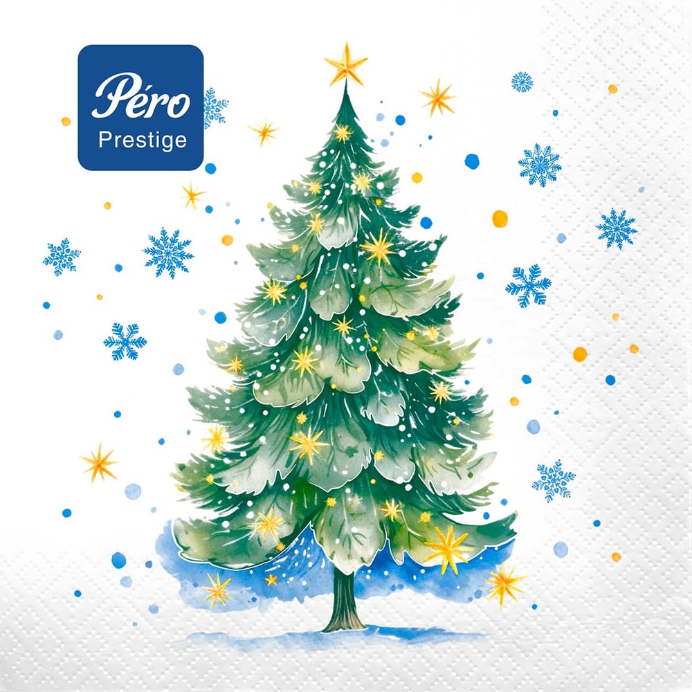 Изображение товара Бумажные салфетки сервировочные Pero Prestige В лесу 3 слоя 20 шт