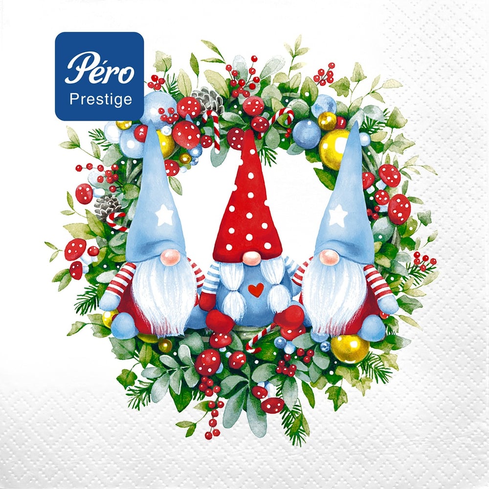 Изображение товара Салфетки бумажные сервировочные Pero Prestige Хранители Рождества, трехслойные, 20 шт 275120