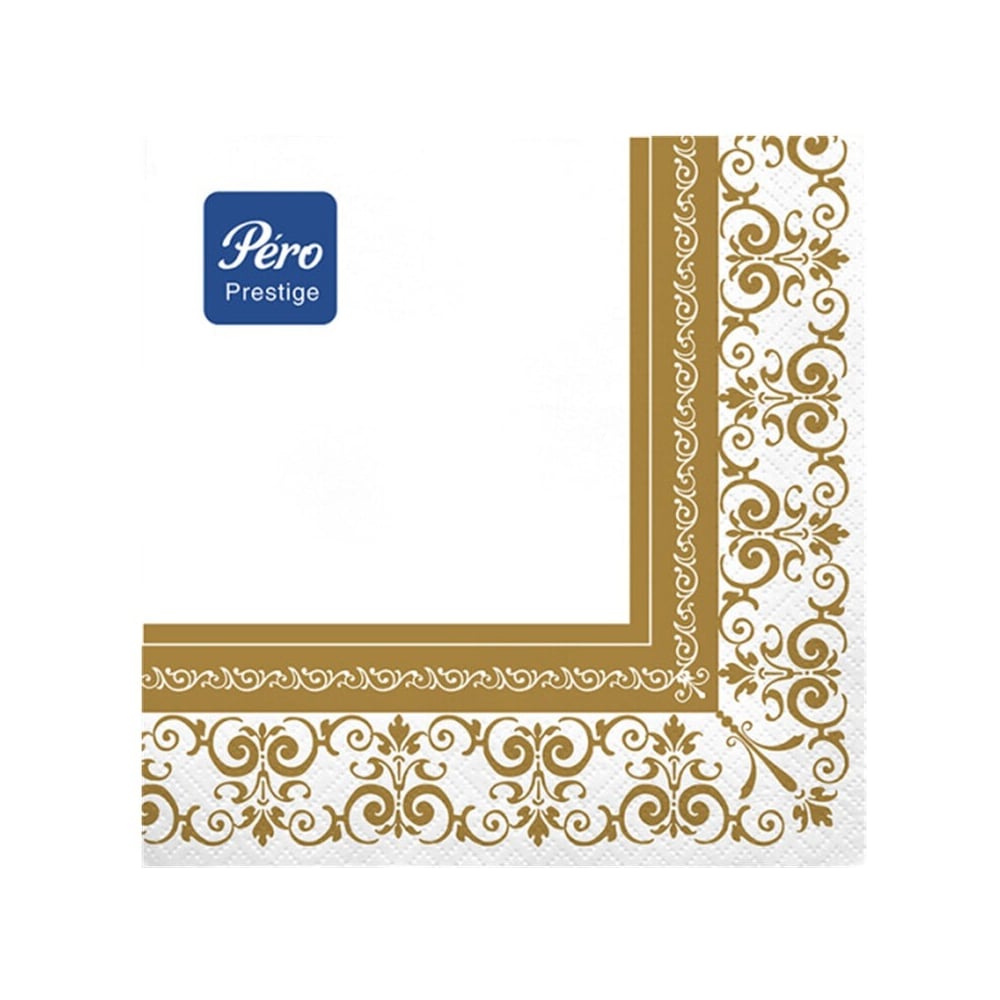 Изображение товара Салфетки бумажные сервировочные Pero Prestige Аэлита, трехслойные, 20 шт 271208