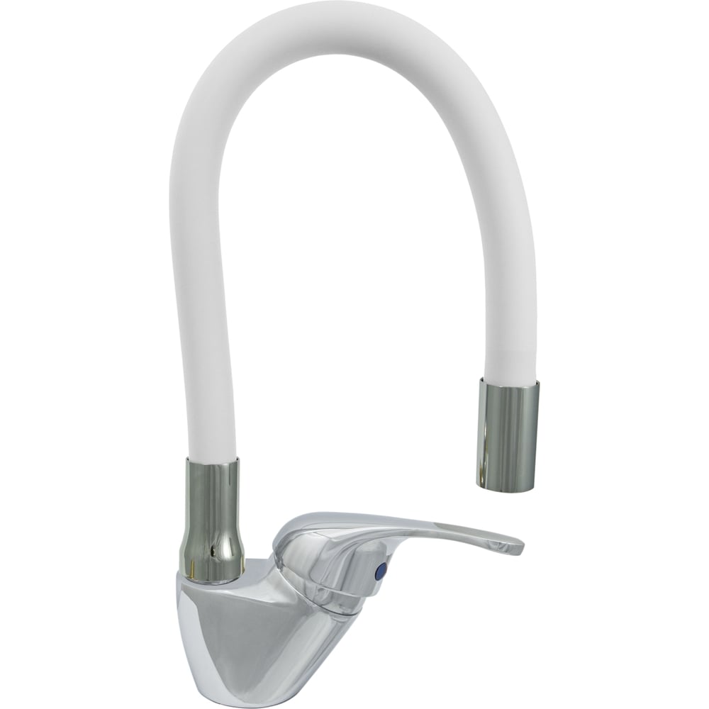 Изображение товара Однорычажный кухонный смеситель ЦС утка с гибким изливом и керамическим клапаном