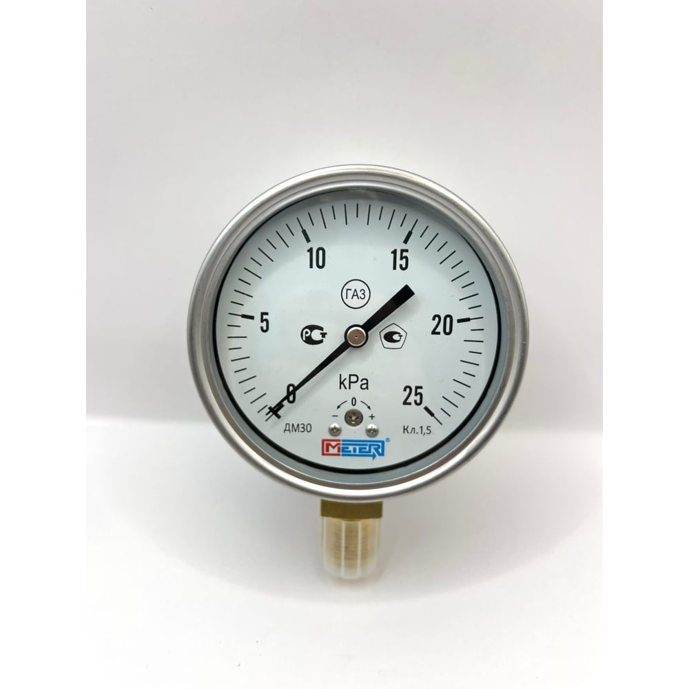 Изображение товара Манометр МЕТЕР ДМ 30-100-1-M 0-25 кПа радиальный
