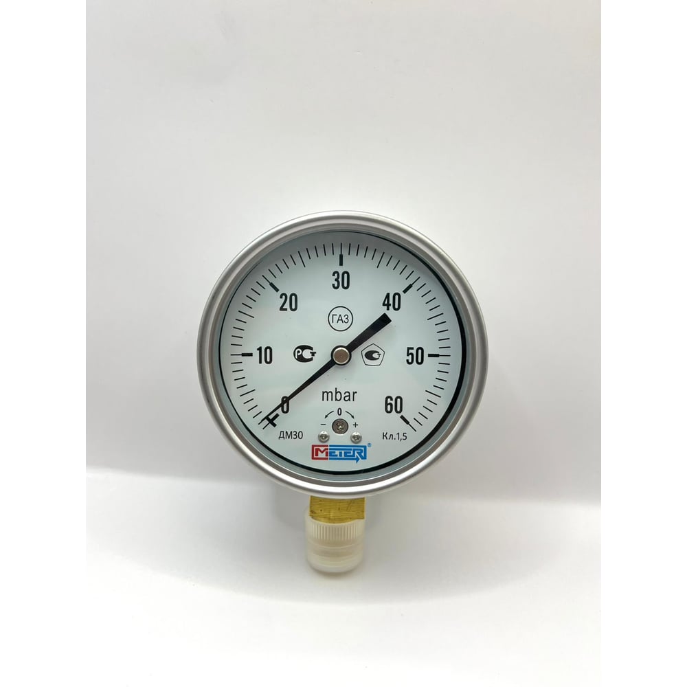 Изображение товара Манометр МЕТЕР ДМ 30-100-1-G давление до 60 мбар
