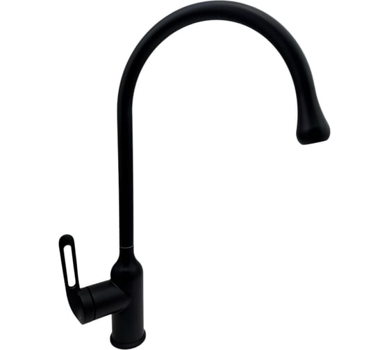 Изображение товара Смеситель для кухни OUTE с высоким изливом из нержавеющей стали SUS 304 цвет черный, высота 400 мм T713K-300