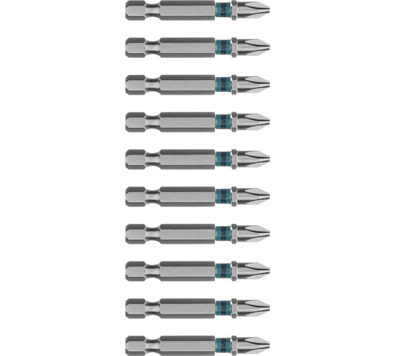 Изображение товара Бита GROSS PH2, 50мм, сталь S2, шестигр., отрывн., 10 шт 113305