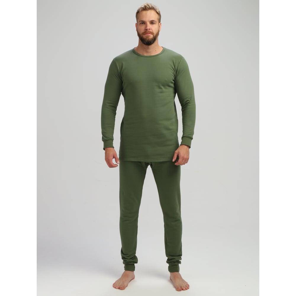 Изображение товара Утепленное белье нательное костюм-двойка ProfLineBase оливковое мужское зимнее
