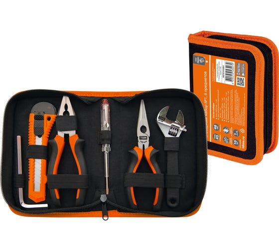 Изображение товара Слесарный набор TDM ELECTRIC Гранит №1, 6 предметов, тканевый чехол SQ1014-0201