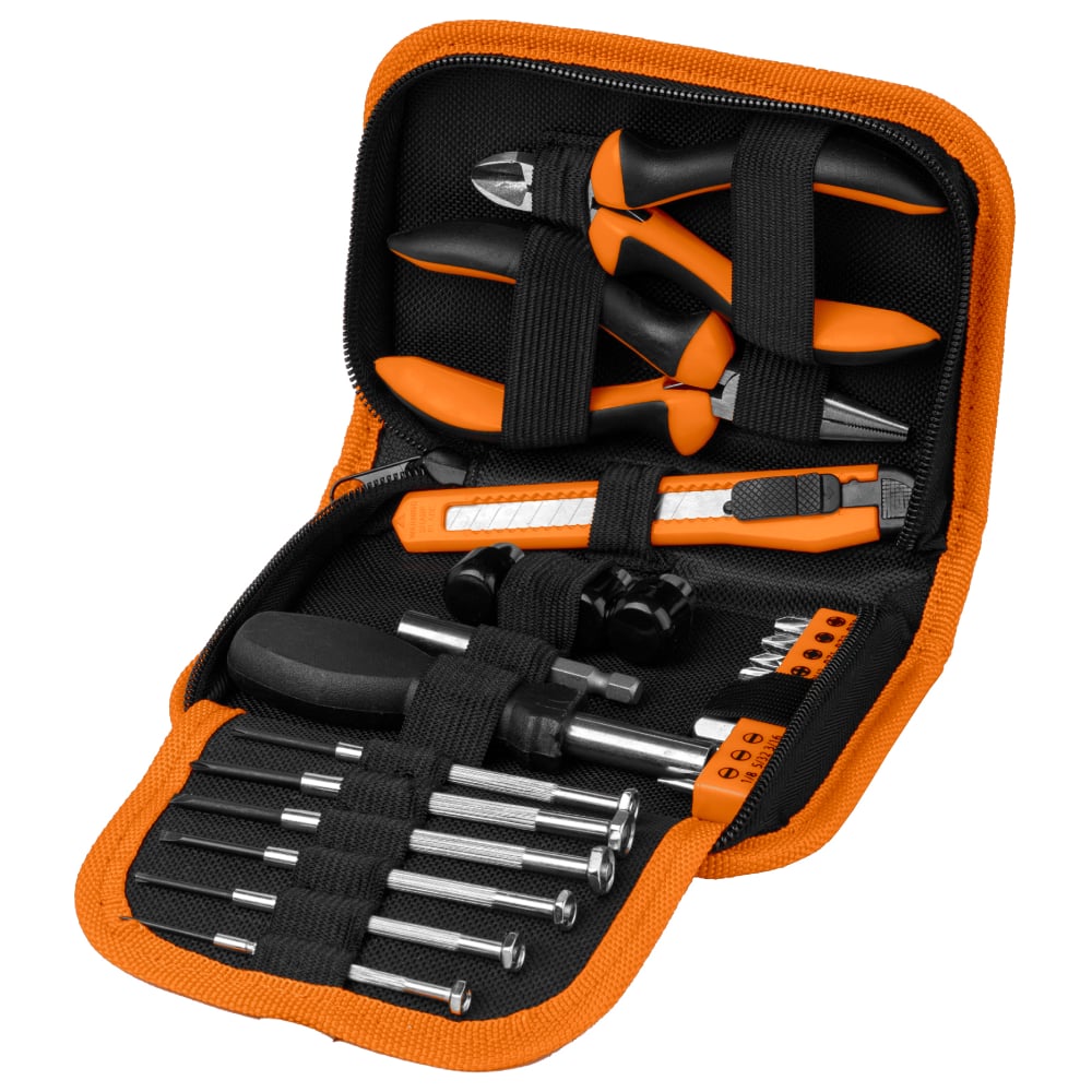 Изображение товара Набор инструментов TDM ELECTRIC 25 предметов, тканевый чехол, серия "Гранит" SQ1014-0204