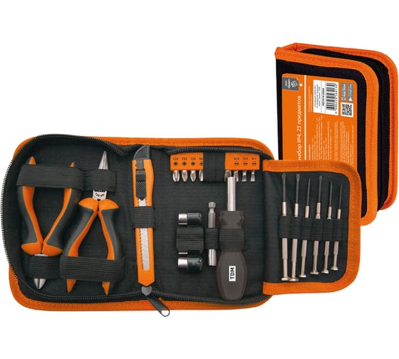 Изображение товара Набор инструментов TDM ELECTRIC 25 предметов, тканевый чехол, серия "Гранит" SQ1014-0204