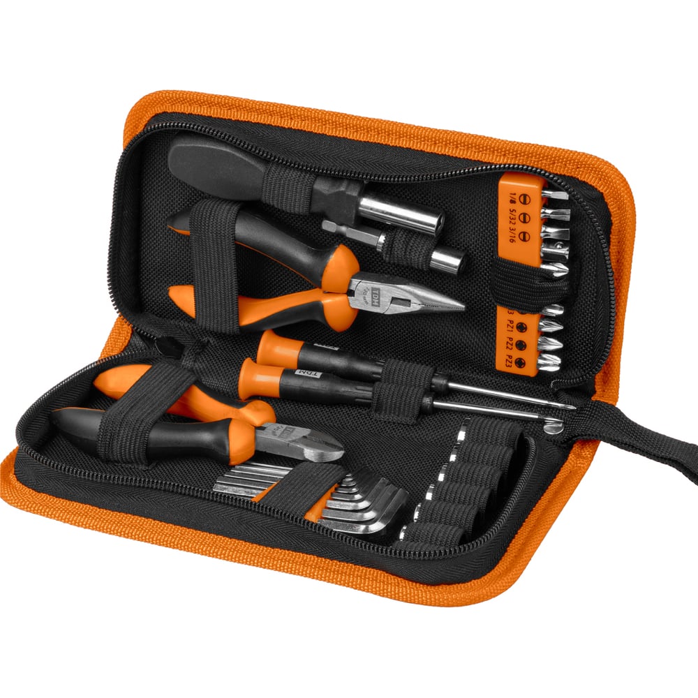 Изображение товара Набор инструментов TDM ELECTRIC 31 предметов с тканевым чехлом серия Гранит