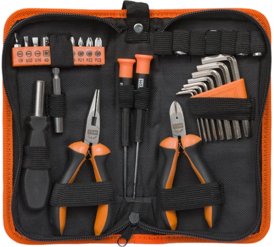 Изображение товара Набор инструментов TDM ELECTRIC 31 предмет, тканевый чехол, серия "Гранит" SQ1014-0205