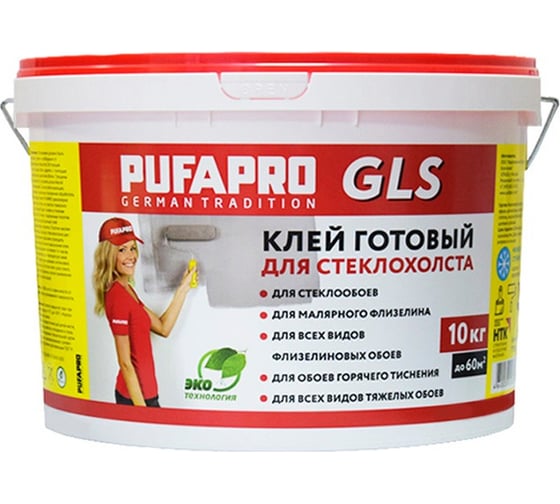 Изображение товара Готовый клей для стеклообоев PUFAPRO GLS 10 кг М 775033