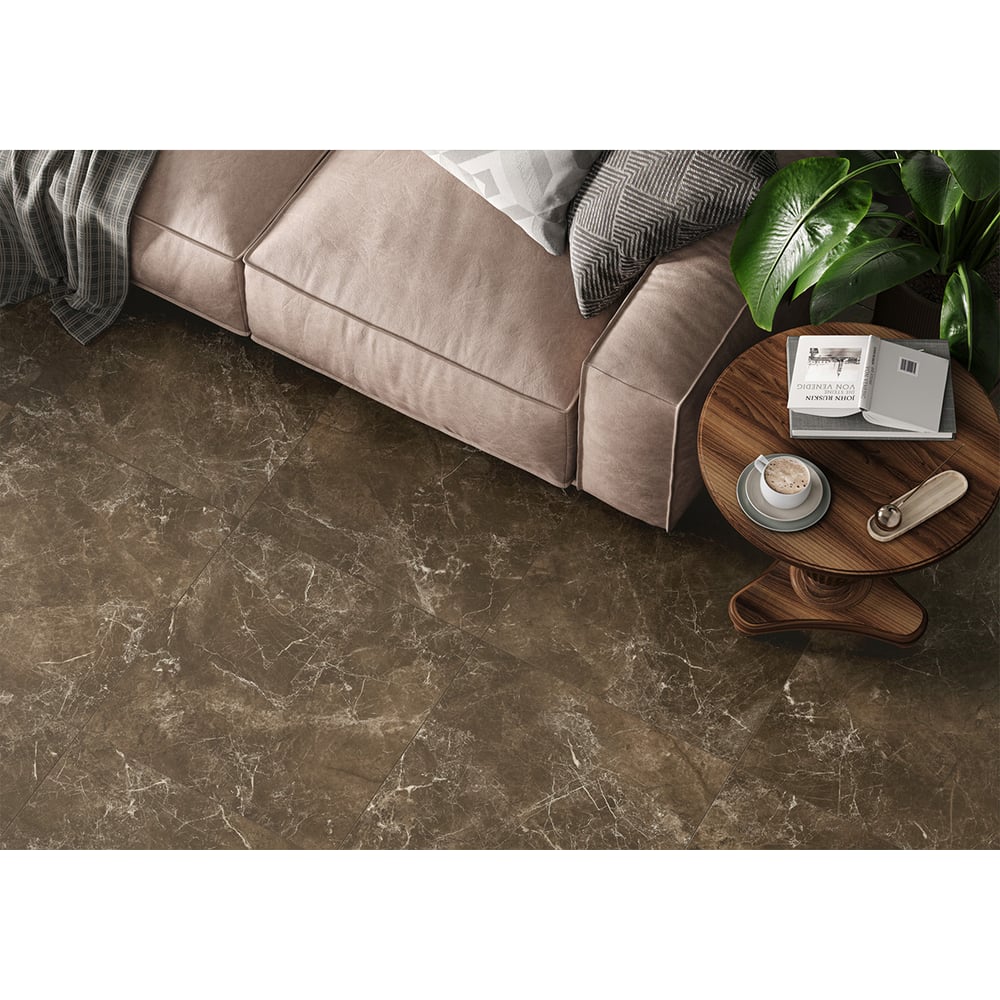 Изображение товара Керамогранит AlmaCeramica Aparel 600х600х9 коричневый лаппатированный