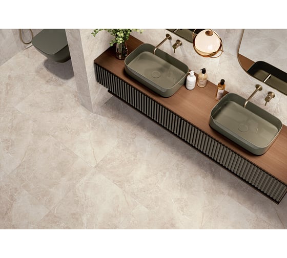 Изображение товара Керамогранит AlmaCeramica Aparel лаппатированный 600х600х9, 1,8 м2 (5 шт в уп) бежевый GFU6060APL04L