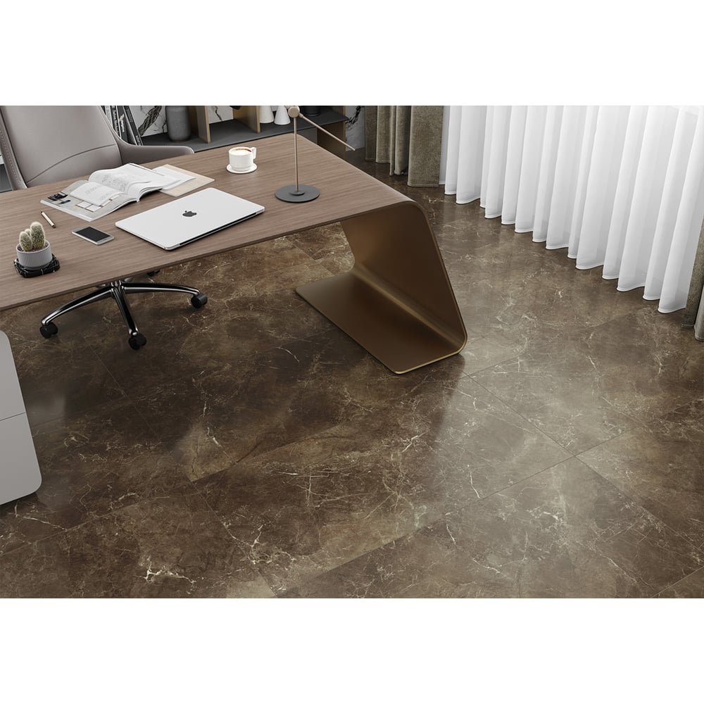 Изображение товара Керамогранит AlmaCeramica Aparel 600х1200 мм коричневый лаппатированный