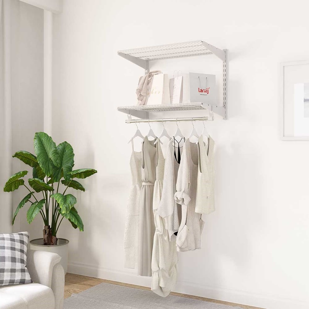 Изображение товара Комплект гардеробной системы Larvij 630x500x440 мм белый LWK406WH