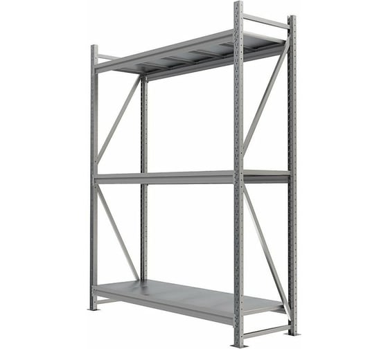 Изображение товара Металлический стеллаж IRONMEBEL Optimus Pro h-2000 Zn, 3 яруса 1200х600 M-СГР20001200600ОЦ3