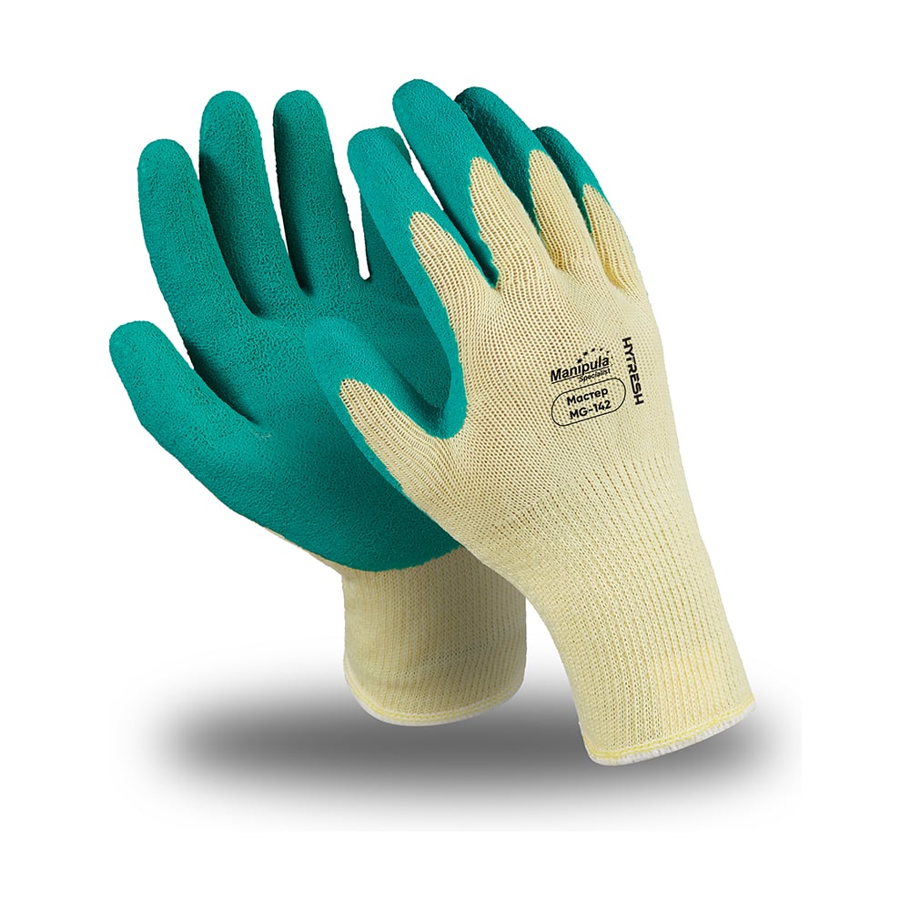 Изображение товара Перчатки Manipula Specialist МАСТЕР MG-142 полиэфир латекс для защиты рук всесезонные
