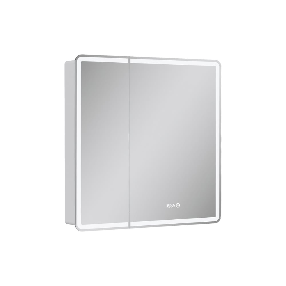 Изображение товара Шкаф зеркальный EQUIL Nice LED 80 с часами, белый, szNICE80 Изображение товара Шкаф зеркальный EQUIL Nice LED 80 с часами, белый, szNICE80