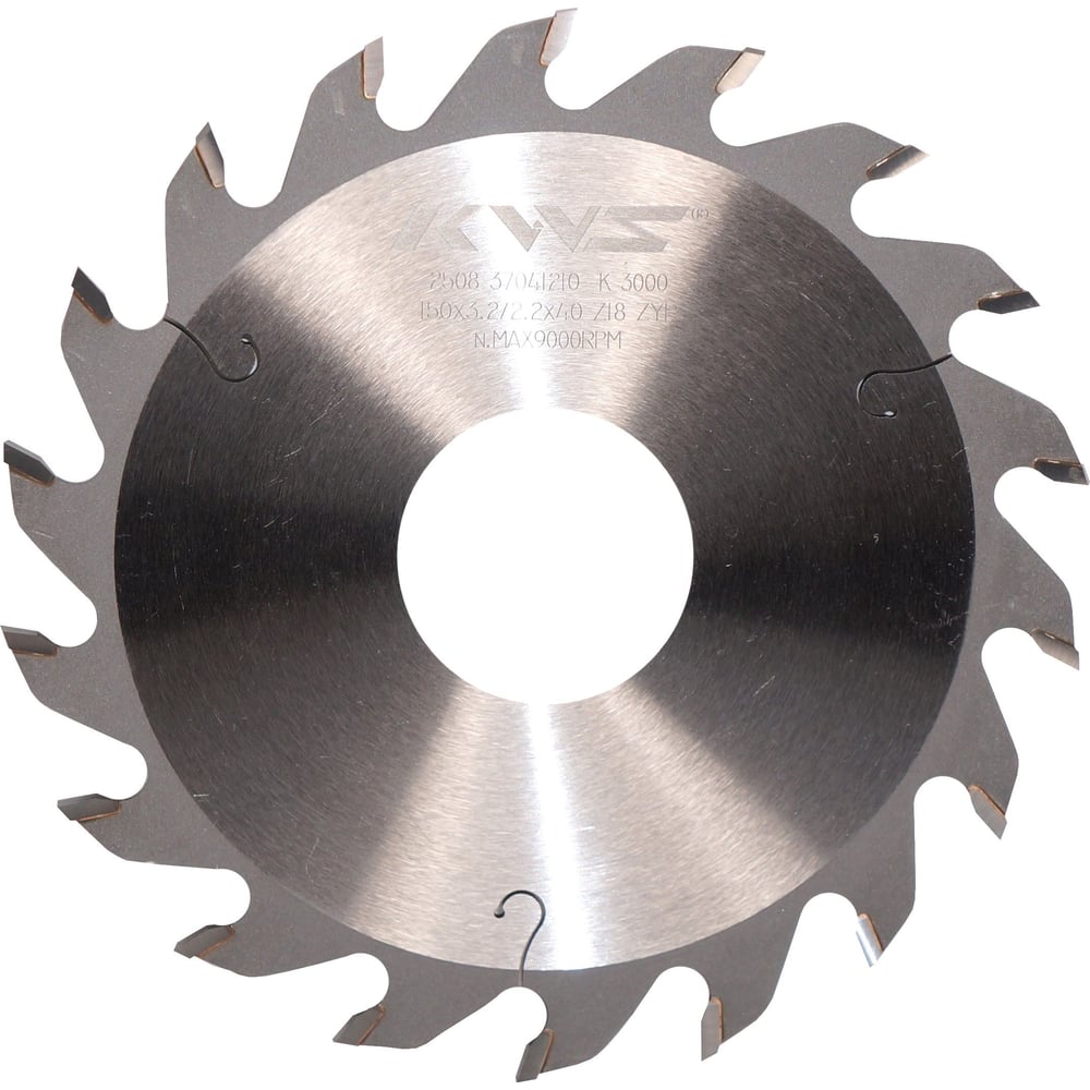 Изображение товара Пильный диск пазовый KWS 150х40х3.2х18T для дерева, быстрое резание, надежность