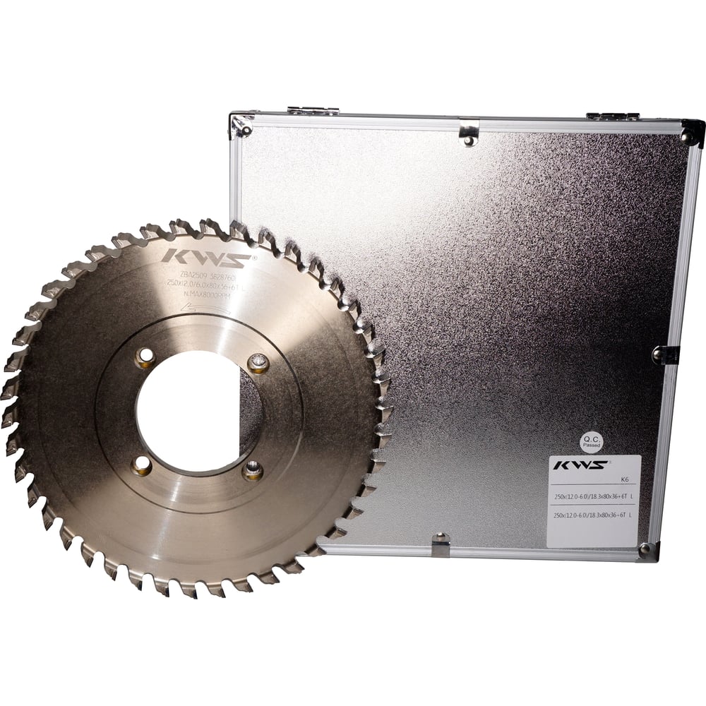 Изображение товара Диск пильный KWS PCD 250х80х12.0/6.0х36+6T для быстрого реза дерева