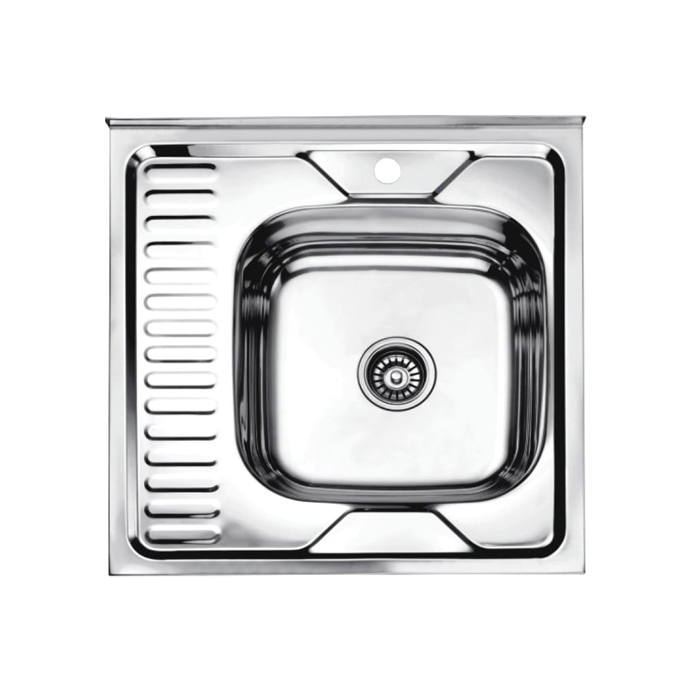 Изображение товара Накладная кухонная мойка из нержавеющей стали Ledeme 60x60 см L96060-6R