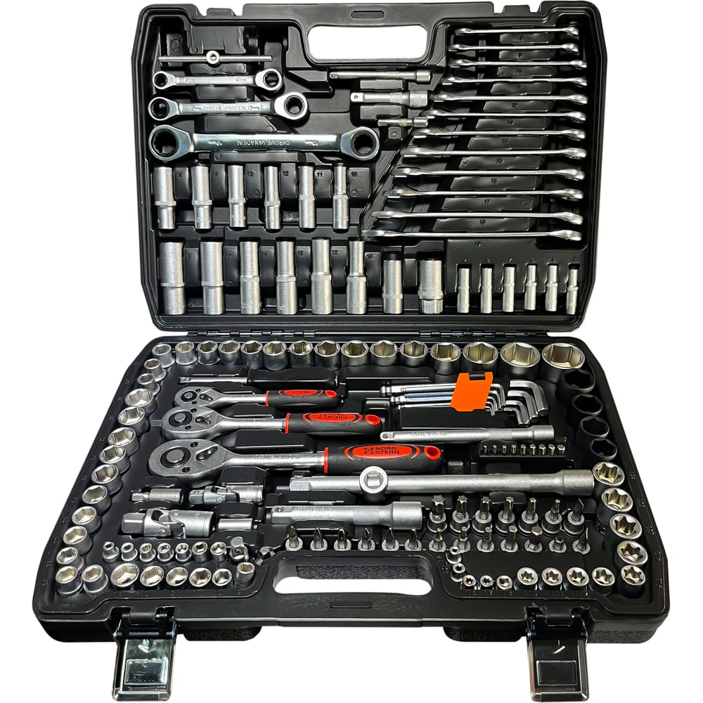 Изображение товара Набор ручного инструмента Nord Stern Basic 151 предмет, 24 зубца, CR-V NS-HTB0151EL