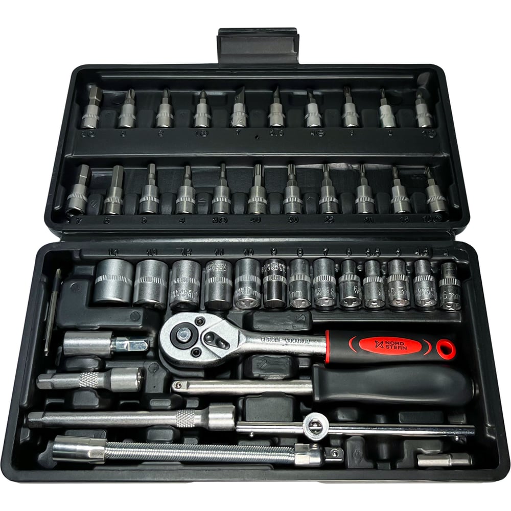 Изображение товара Набор ручного инструмента Nord Stern Basic 46 шт торцевые биты и ключи