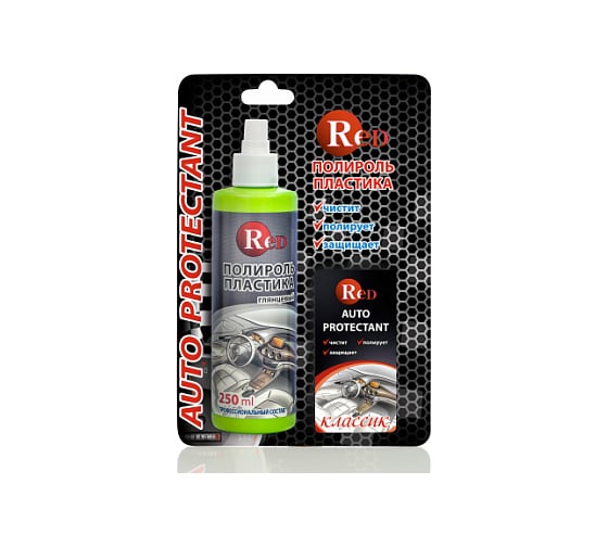 Изображение товара Полироль пластика RED Классик Middle Gloss глянцевый, с губкой, 250 мл R4250