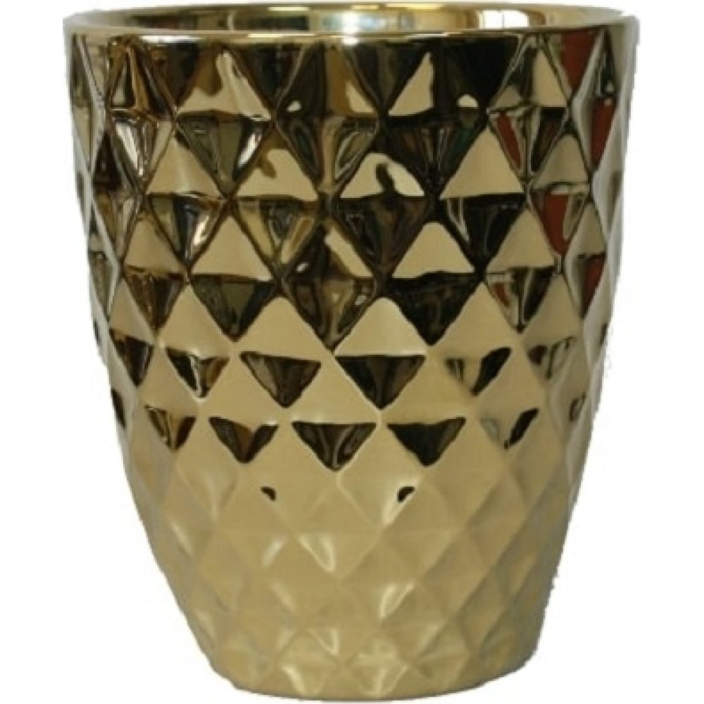 Керамическое кашпо SCHEURICH кашпо керамика 0 27 л 10х10 7 см с золотой подставкой мрамор y4 5088