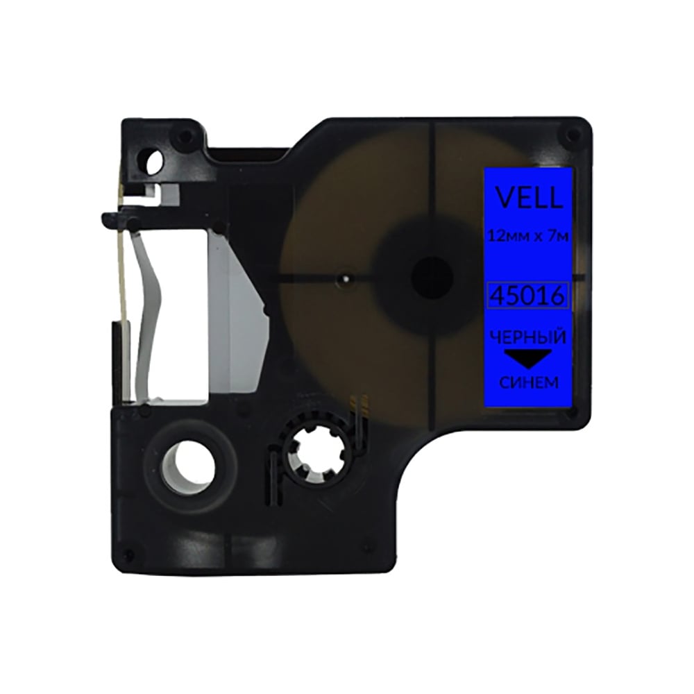 Изображение товара Лента Vell VL-D-S0720560/45016 черный на синем 12 мм х 7 м