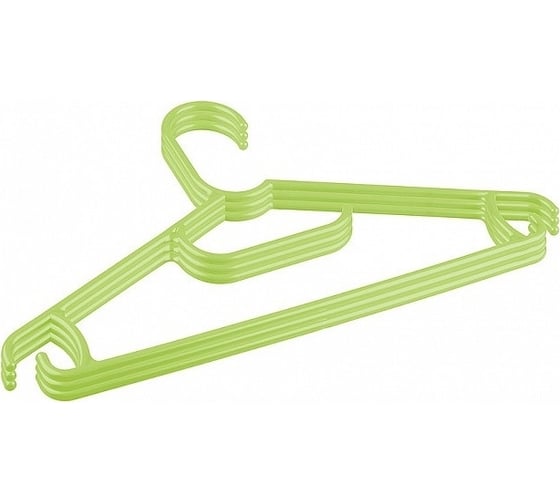 Изображение товара Комплект вешалок для детской одежды Пластишка 3 шт, размер 31.5 см, салатовый 431301510
