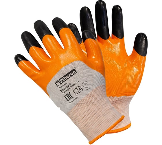 Изображение товара Перчатки Fiberon Для садовых работ: ПЧЕЛКА, полиэстер, нитриловое покрытие, в и/у, 8(M), 120 пар 143184