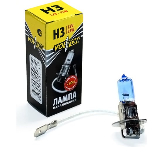 Изображение товара Лампа галогенная VOLTON H3 12В/55 Вт +30 VLT1306U