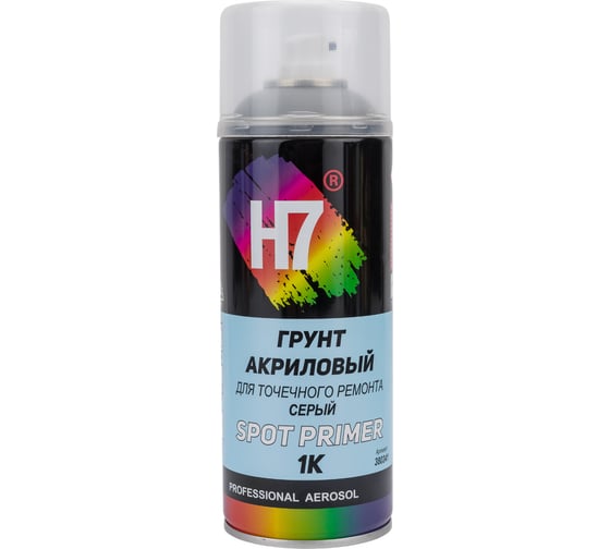 Изображение товара Акриловый грунт для точечного ремонта H7 Spot Primer 1К серый, аэрозоль, 520 мл 380341