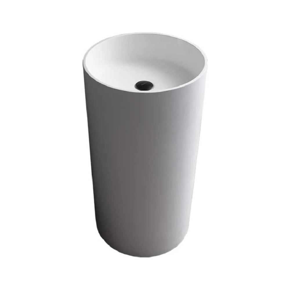 Изображение товара Отдельностоящая напольная раковина UNI-FLOW CILINDRO белая глянцевая 450 мм