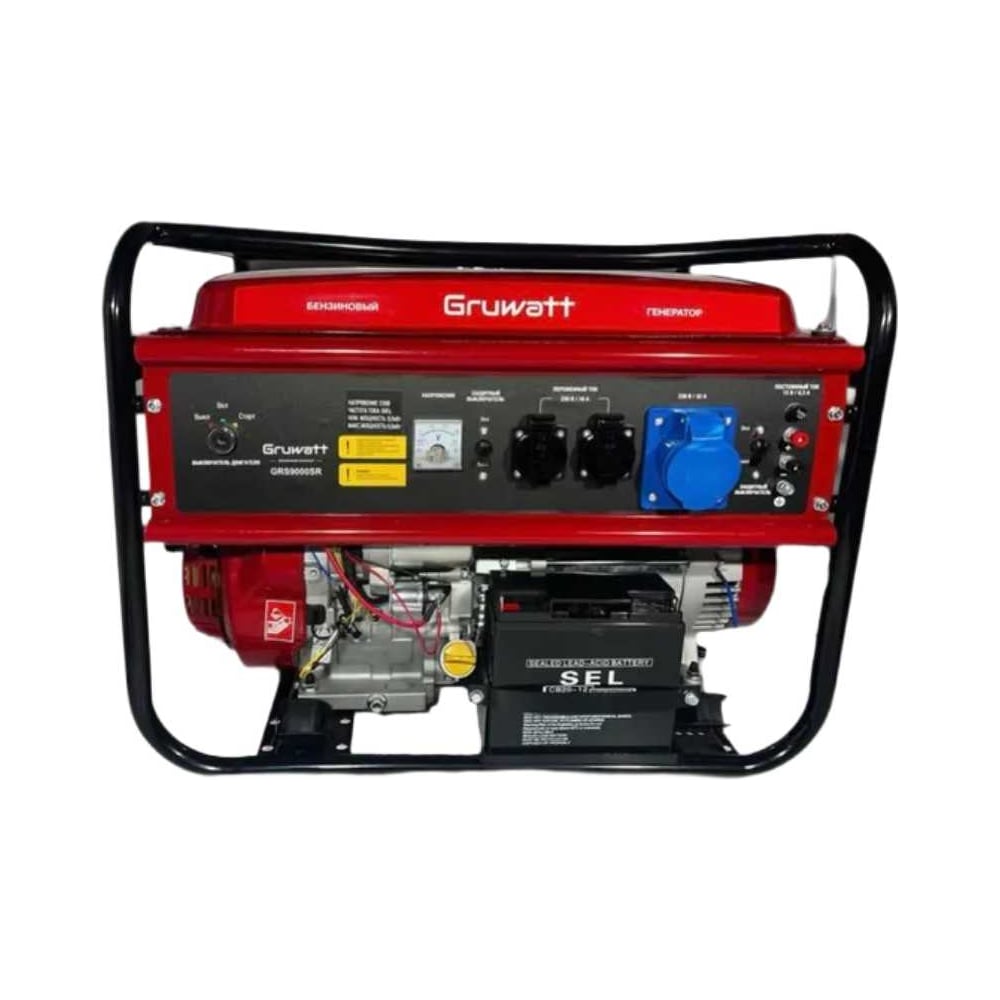 Изображение товара Генератор бензиновый GRUWATT GRS9000SR с максимальной мощностью 9 кВт