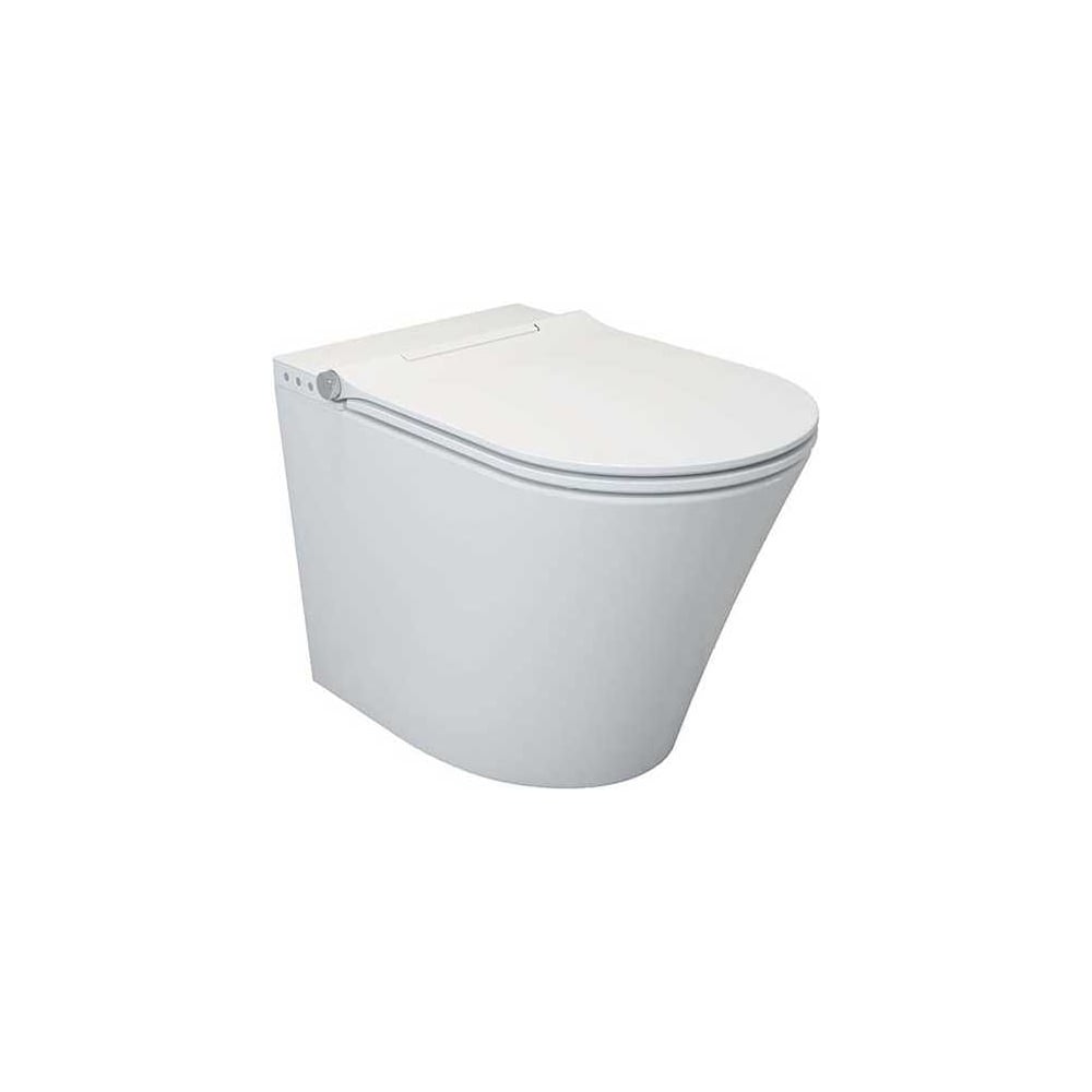 Изображение товара Унитаз приставной UNI-FLOW MI-SMART с крышкой-биде белый