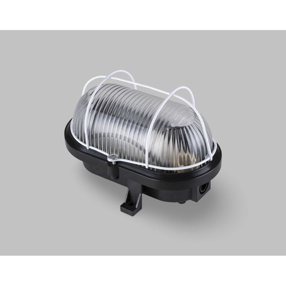 Изображение товара Светильник влагозащищенный IP54 с защитной решеткой 60 Вт черный НБП 02-60-019.02 У3