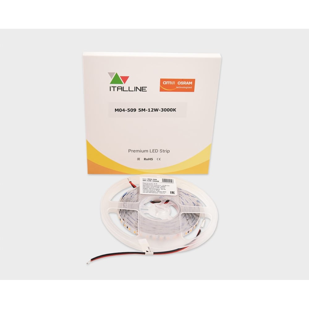 Изображение товара Светодиодная LED лента Italline 5 метров теплый белый SMD 2835 120 диодов/IP20