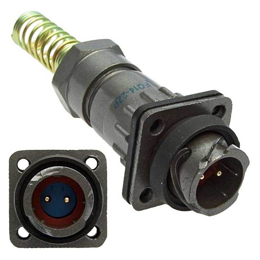 Изображение товара Разъем быстроразъемный RUICHI FQ14-2pin ZPJ-8 IP67 панельный алюминиевый