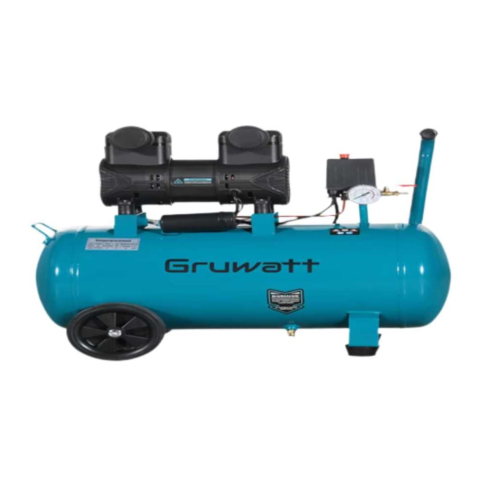 Изображение товара Воздушный компрессор безмасляный GRUWATT КР-24С1 240 л/мин 8 бар электродвигатель
