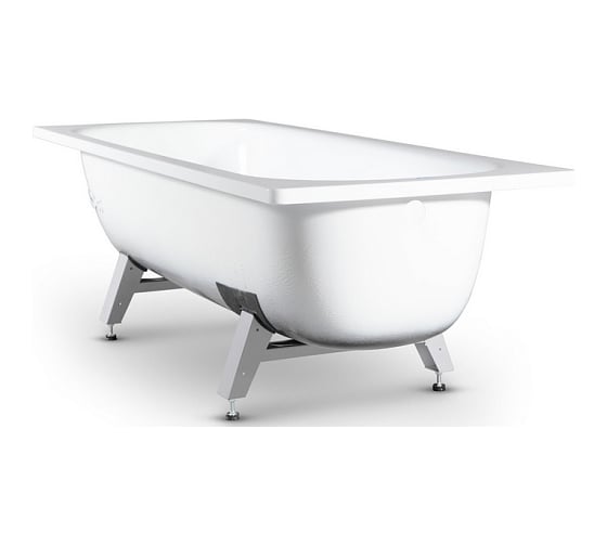 Изображение товара Ванна стальная ВИЗ DONNA VANNA 120x70x40 cм, с опорной подставкой, без ранта, белая орхидея DV-25901