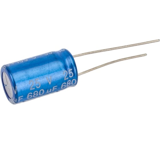 Изображение товара Конденсатор JB Capacitors электролитический, (10шт.) 680мкФ, 25В, -55/105C, 10x16 / P:5 мм, JRB1E681M05001000160000BST-16 (10)