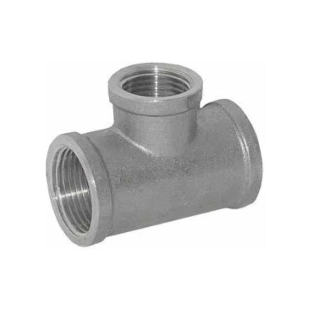 Изображение товара Тройник SMT ВР 3/4х1/2х3/4 никель для труб водоснабжения и отопления